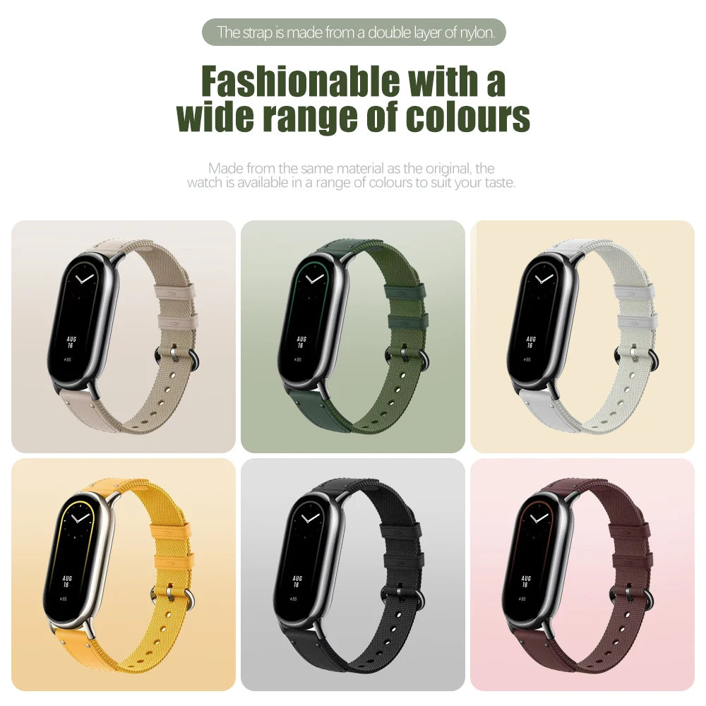 Xiaomi Mi Band 8 Nylon + Leather Watch Band | Beige