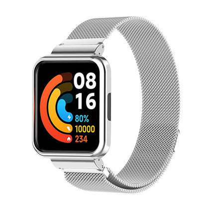 Mi Smart Watch Lite/Redmi Band | Metal Milanese Magnetic Stainless Steel WristBand Strap | Silver
