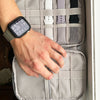 Nylon Waterproof Wristband Storage Bag| Portable Watch Bands Organizer|Large Size Grey
