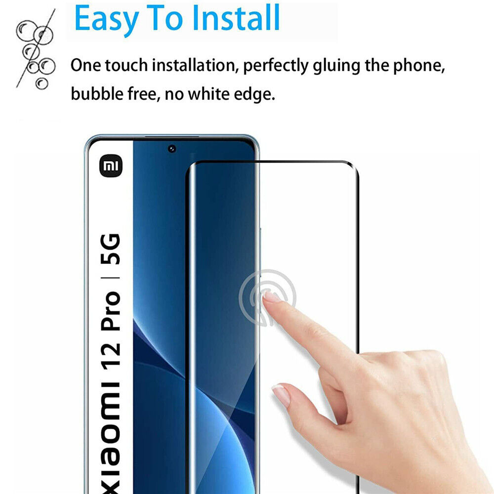 Pack Of 2 for Xiaomi 12 Pro Screen Protector | Tempered Glass - Black