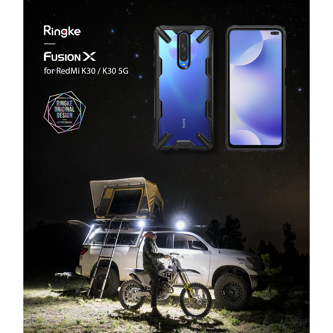 Xiaomi Mi K30 Ringke Fusion X Black